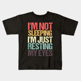 I'm Just Resting My Eyes Funny Balding Dad BOD Kids T-Shirt